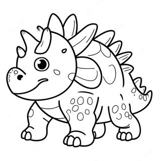 Pagina Para Colorir Do Ankylosaurus Fofo 55253-12091