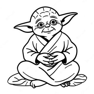 Pagina Para Colorir Do Yoda Em Meditacao 5534-26