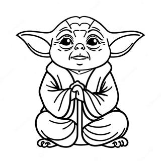 Pagina Para Colorir Do Yoda Em Meditacao 5534-27