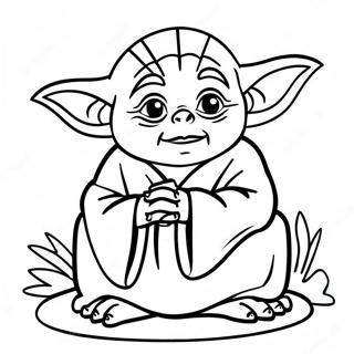 Pagina Para Colorir Do Yoda Em Meditacao 5534-28