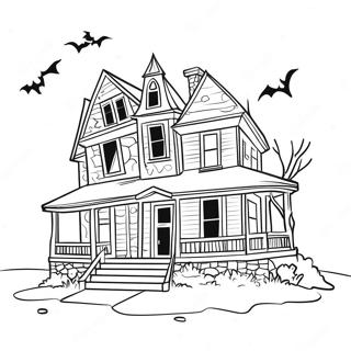 Casa Assombrada Abandonada Para Colorir 55544-12157