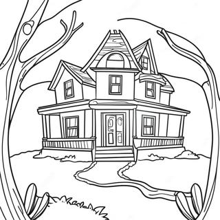 Casa Assombrada Abandonada Para Colorir 55544-12160