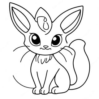 Espeon Com Cauda Fluindo Para Colorir 55634 12183