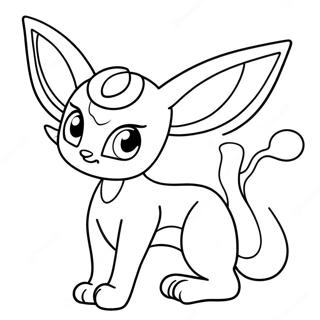 Espeon Com Cauda Fluindo Para Colorir 55634 12184