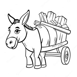 Pagina Para Colorir Do Burro Carregando Uma Carga 56184 12302
