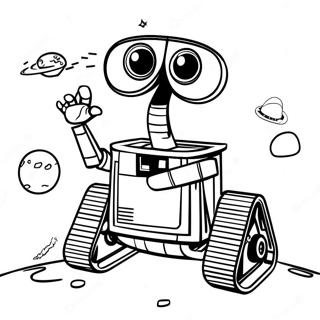 Pagina Para Colorir Do Wall E Explorando O Espaco Sideral 56282-12309