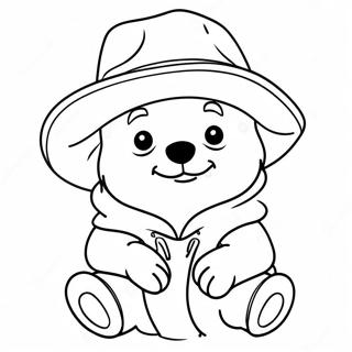 Paginas Para Colorir Do Urso Paddington Com Um Chapeu 57018-12487