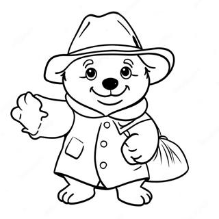 Paginas Para Colorir Do Urso Paddington Com Um Chapeu 57018-12488
