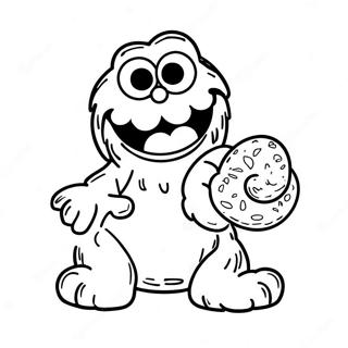 Pagina Para Colorir Do Monstro De Biscoito Engracado Páginas Para Colorir