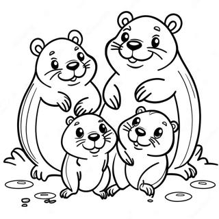 Pagina Para Colorir Da Familia De Castores Adoraveis 57849 12663