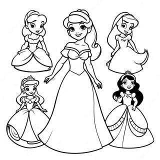 Paginas Para Colorir Das Coloridas Princesas Da Disney 57937-12669