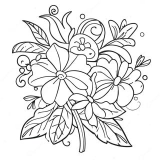 Paginas Para Colorir Do Elegante Buque De Flores 58025-12698