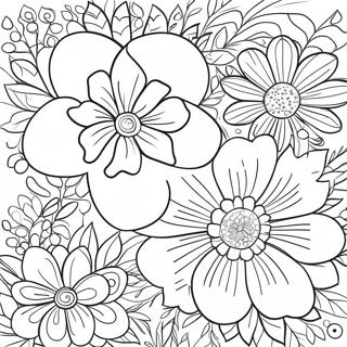 Paginas Para Colorir Do Elegante Buque De Flores 58025-12699