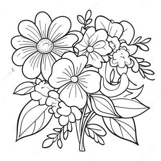 Paginas Para Colorir Do Elegante Buque De Flores 58025-12700