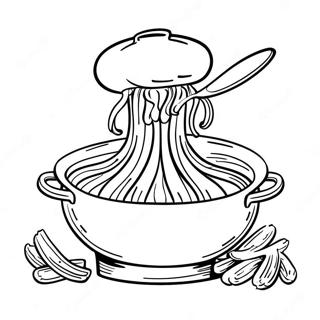 Linguini Cozinhando Massa Pagina Para Colorir 58290-12755