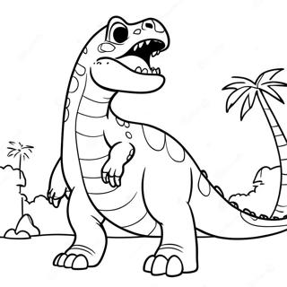 Gigantosaurus Rugindo Pagina Para Colorir 58374-12772