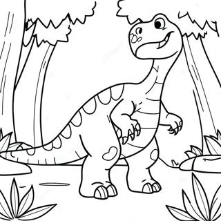 Gigantosaurus Em Uma Selva Pagina Para Colorir 58375-12774