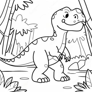 Gigantosaurus Em Uma Selva Pagina Para Colorir 58375-12775