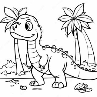 Gigantosaurus Comendo Plantas Pagina Para Colorir 58378-12785