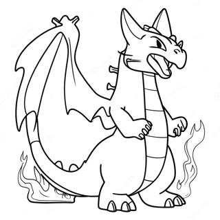 Charizard Respirando Fogo Pagina Para Colorir 58825-12873