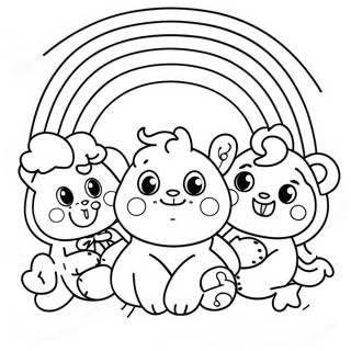 Pagina Para Colorir Dos Amigos Arco Iris Felizes 59009-12915