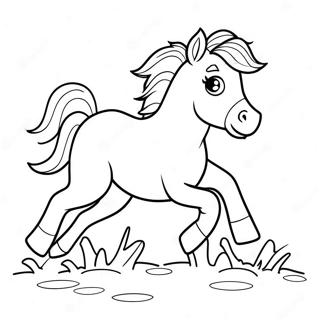 Paginas Para Colorir Do Potro Brincalhao Saltando 59300-13005