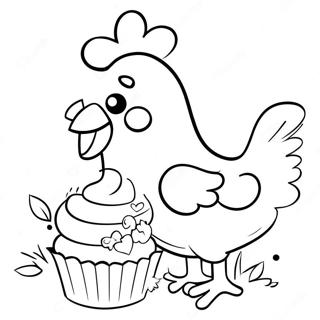 Paginas Para Colorir Da Chica A Galinha Com Cupcake 59408 13017