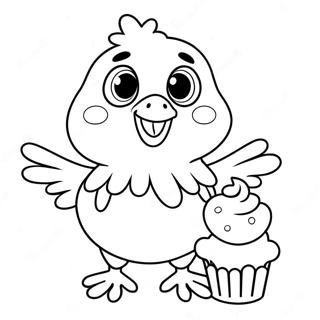 Paginas Para Colorir Da Chica A Galinha Com Cupcake 59408 13020