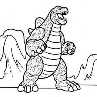 Pagina Para Colorir Do Godzilla Rugindo 5991-1331