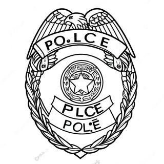 Distintivo De Policia Pagina Para Colorir 61047-13406