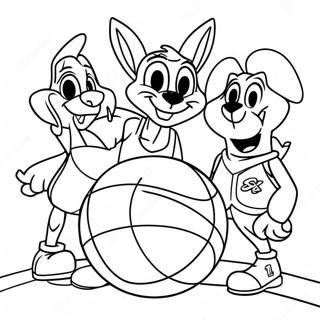 Pagina Para Colorir Do Jogo De Basquete Space Jam 61864-13606