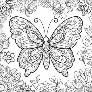 Pagina Para Colorir De Borboleta Zentangle Intrincada 61956-13646