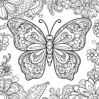 Pagina Para Colorir De Borboleta Zentangle Intrincada 61956-13647