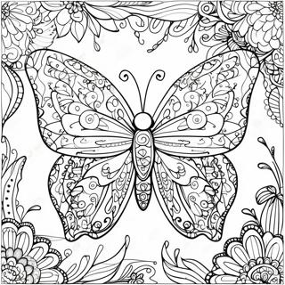 Pagina Para Colorir De Borboleta Zentangle Intrincada 61956-13648