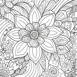 Pagina Para Colorir De Flor Zentangle Fantastica 61957-13650