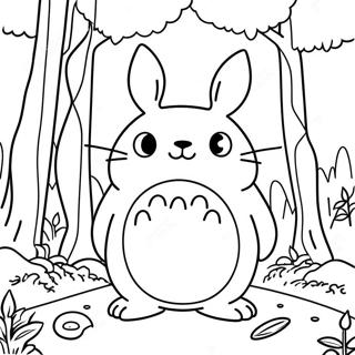 Totoro Em Uma Floresta Magica Para Colorir 62139-13687