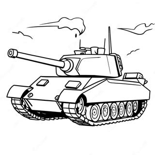 Tanque Militar Em Acao Para Colorir 62220-13707