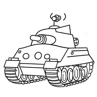 Tanque De Desenho Animado Fofo Para Colorir 62221-13710