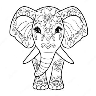 Pagina Para Colorir De Elefante Boho Com Flores 62700 13858
