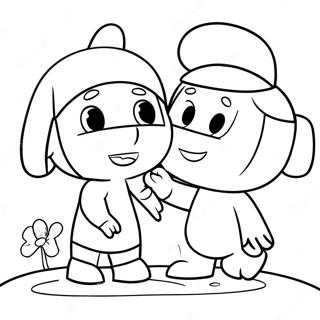 Pocoyo Brincando Com Elly Pagina Para Colorir 63346-14031