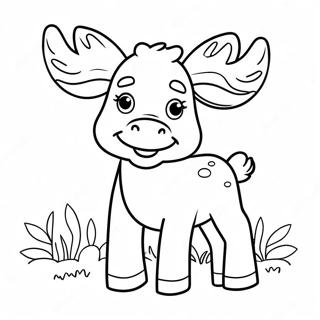 Alce Bebe Fofo Pagina Para Colorir 63430-14051