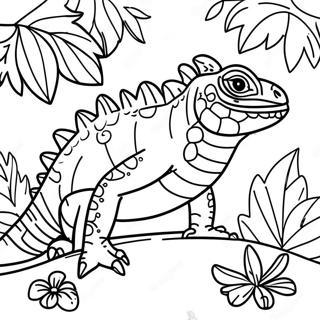 Iguana Páginas Para Colorir