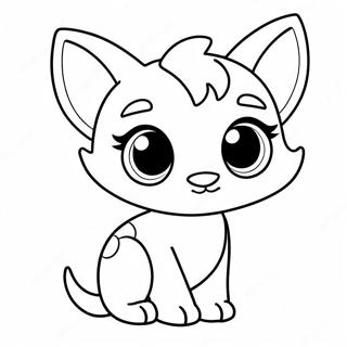 Adoravel Gatinho Do Littlest Pet Shop Pagina Para Colorir 63890-14170