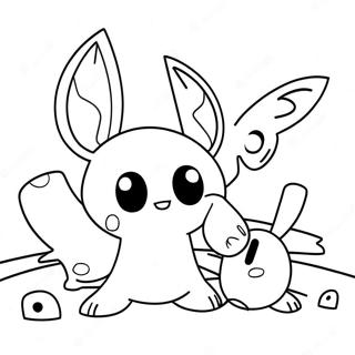 Pagina Para Colorir Do Mimikyu Brincando Com Amigos 64062 14216