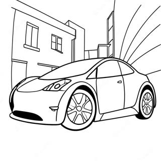 Pagina Para Colorir Carro Eletrico Elegante 64353 12963