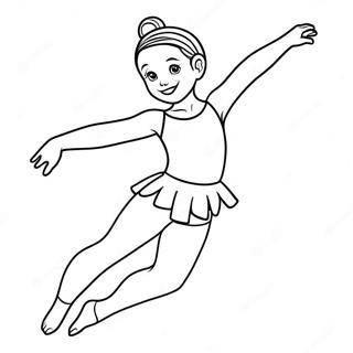 Pagina Para Colorir De Ginasta Alegre Em Leotardo 64537 13638
