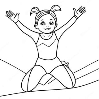 Pagina Para Colorir De Ginasta Alegre Em Leotardo 64537 13639