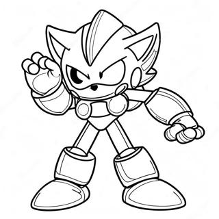 Metal Sonic Páginas Para Colorir