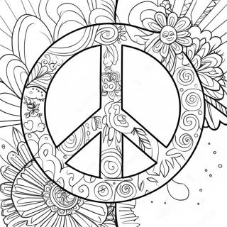 Pagina Para Colorir Do Sinal Da Paz Colorido 64805-13950