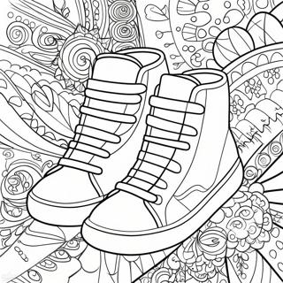 Página Para Colorir De Padrões Coloridos De Tênis Páginas Para Colorir